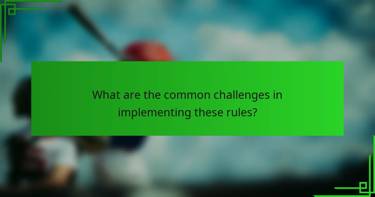 What are the common challenges in implementing these rules?